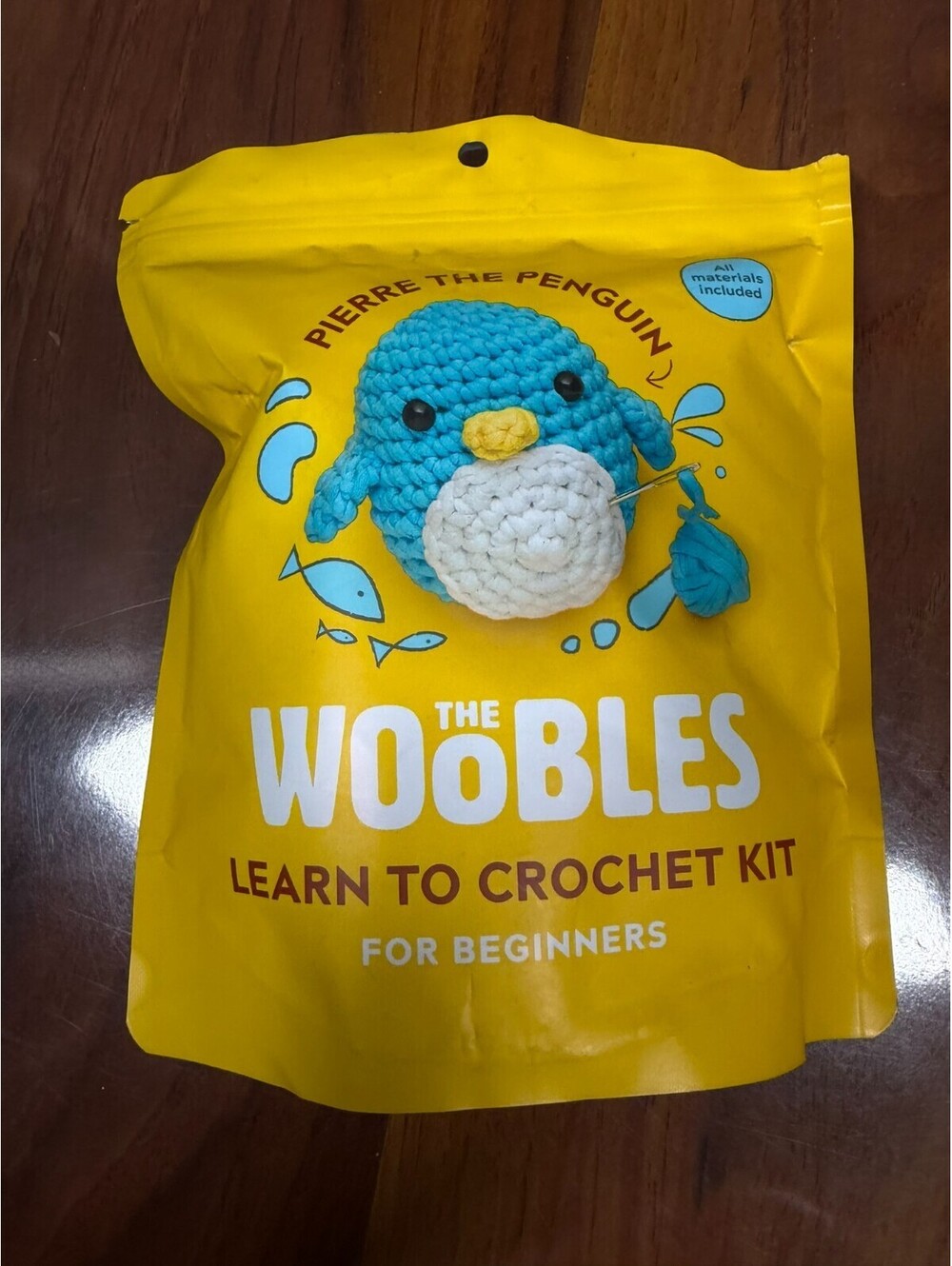 The Woobles Pierre The Penguin - Learn To Crochet Kit For Beginners
